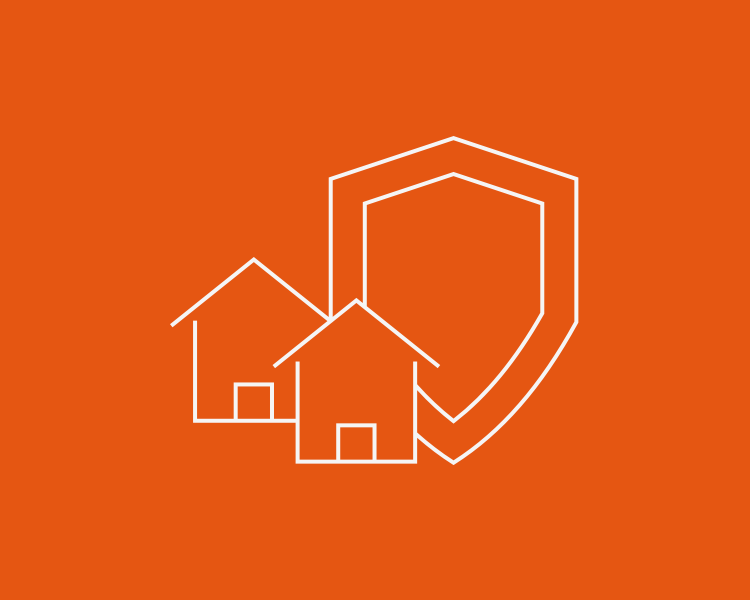 Two home with a shield