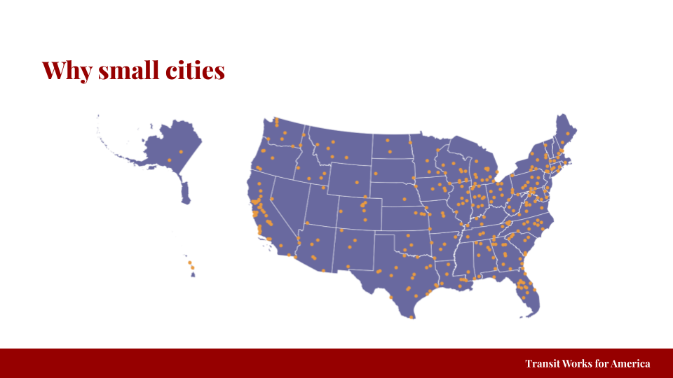 Image showing the 300+ small cities across the U.S.