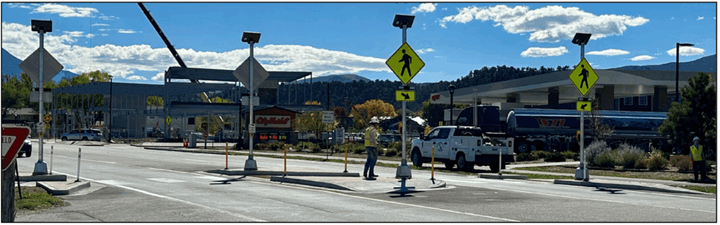 photo of the new nieslanik pedestrian crossway across state highway 133 in carbondale colorado