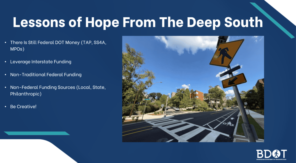 A slide sharing lessons of hope from Birmingham on street safety