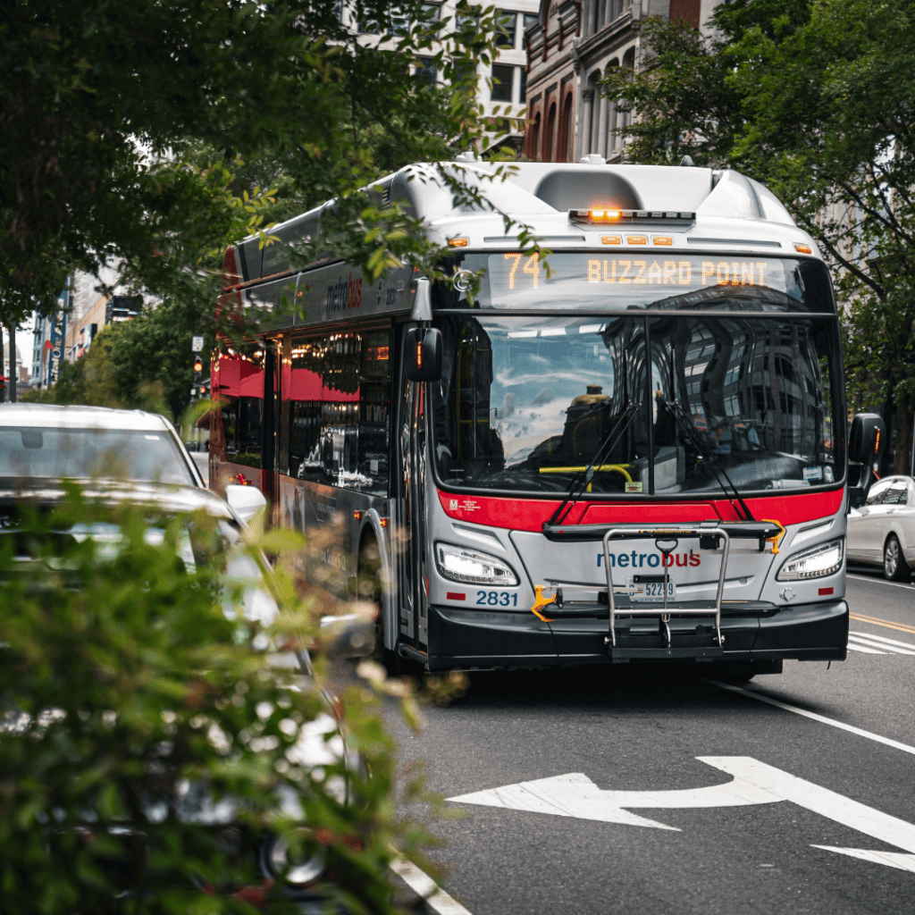 a wmata metro bus on a road